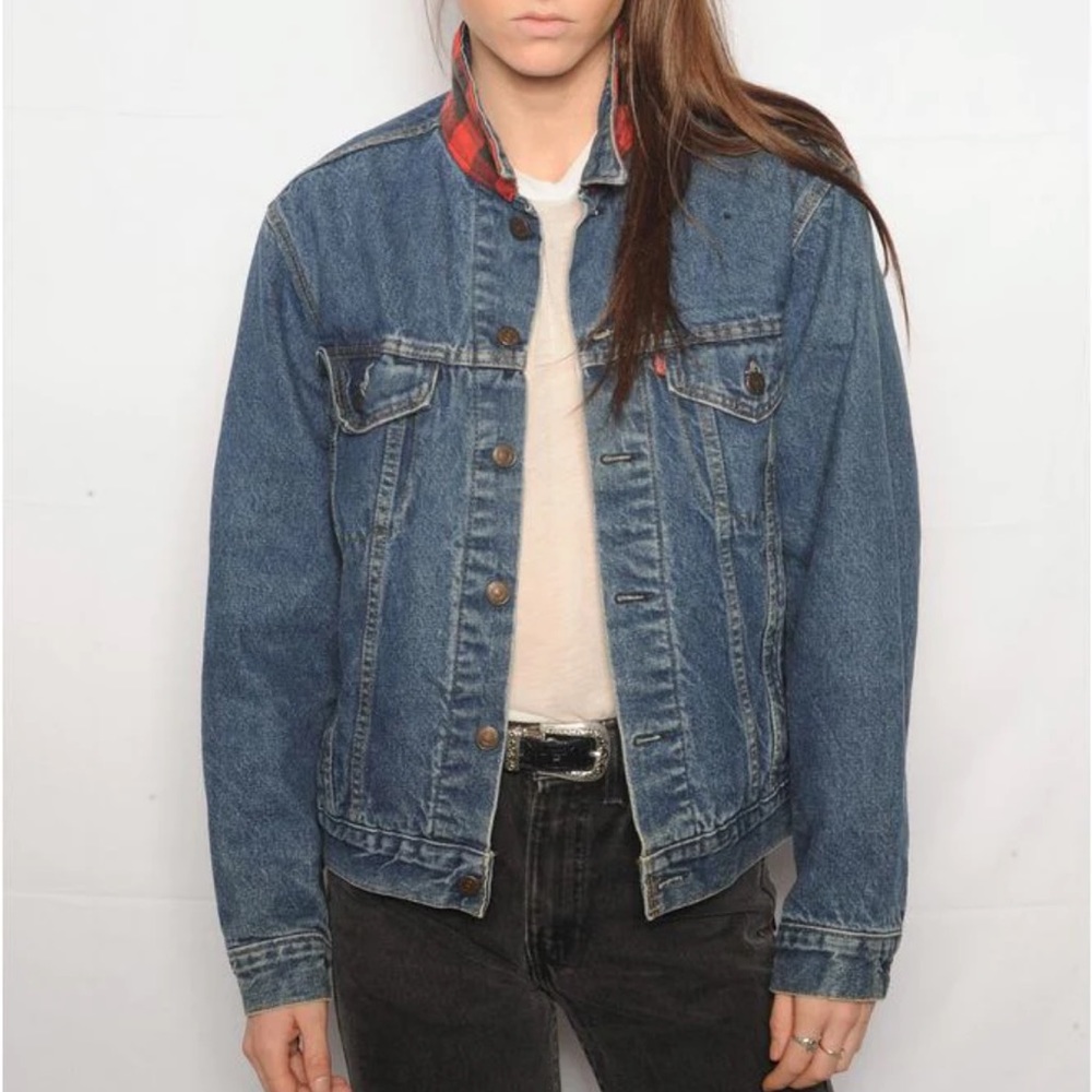 NWOT Levi’s Flannel Jean Jacket